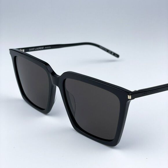NEW Saint Laurent SL474 001 Black Square Unisex Sunglasses - Picture 9 of 13